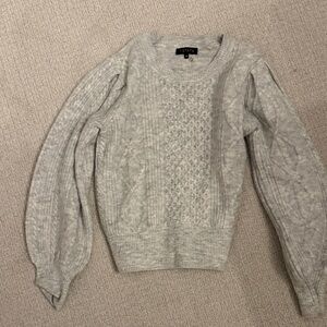1. State Light Gray Cable Knit Sweater